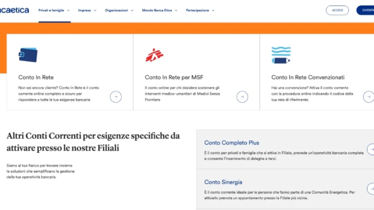Conti per privati