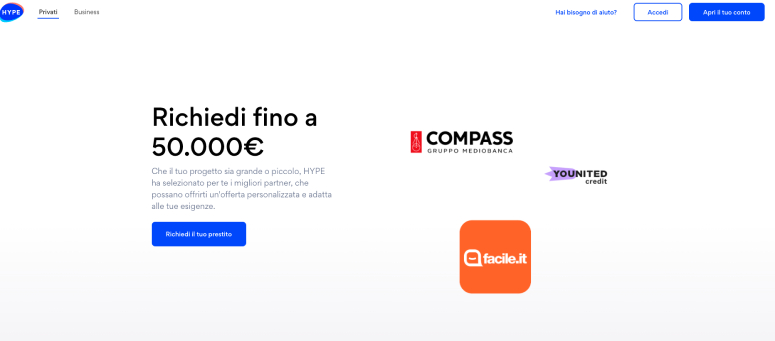 Tipologia prestiti Hype