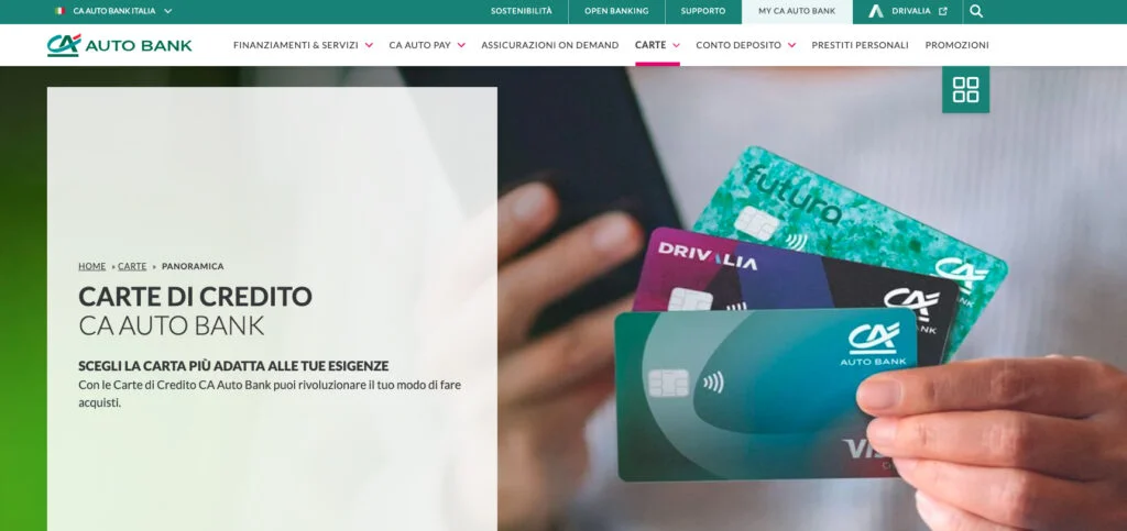 Carte di credito CA Auto Bank