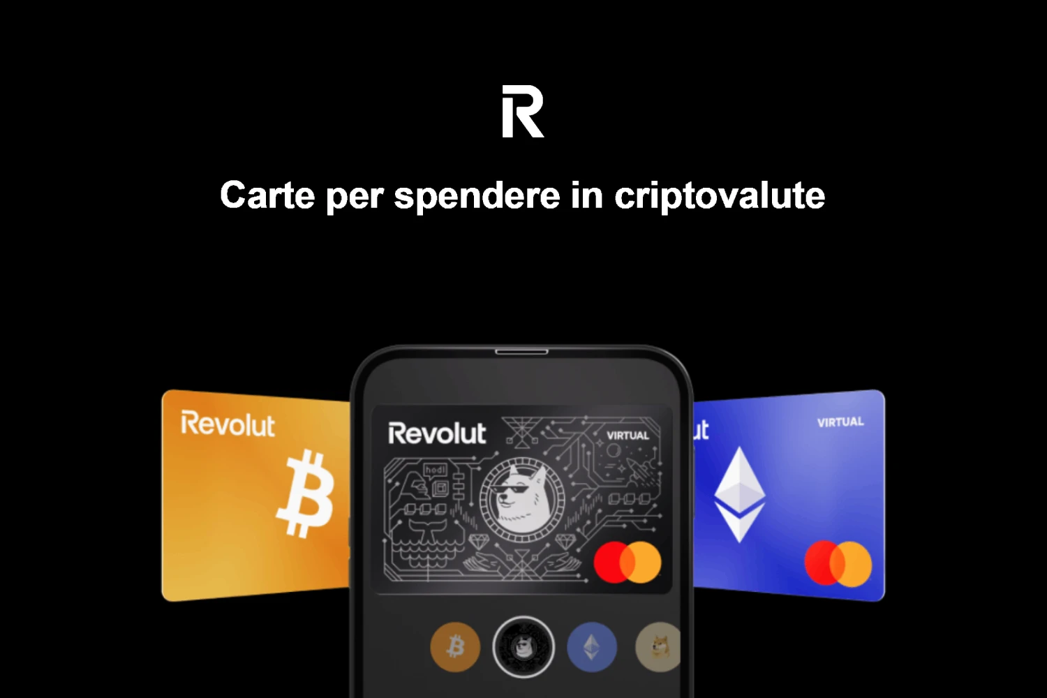 Revolut lancia carte crypto virtuali per spendere criptovalute (senza commissioni)