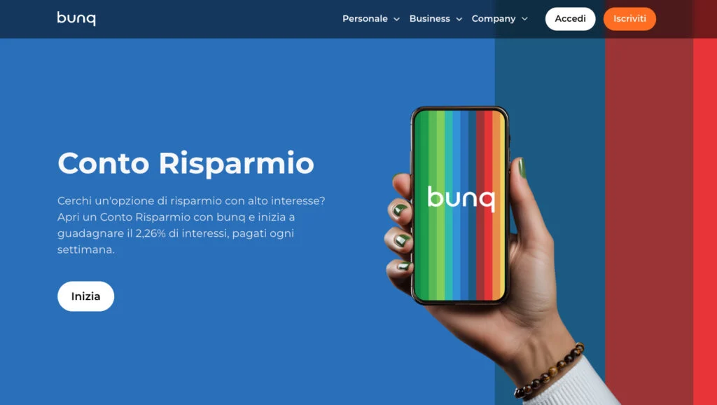 Conto risparmio Bunq