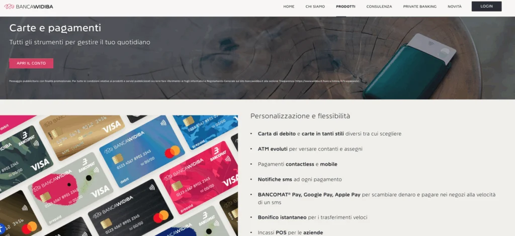 Carte Widiba