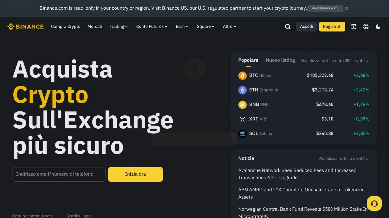 Binance: recensione e costi 2025