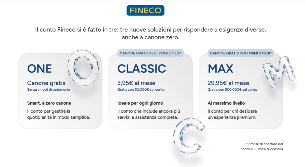 fineco nuovo conto corrernte