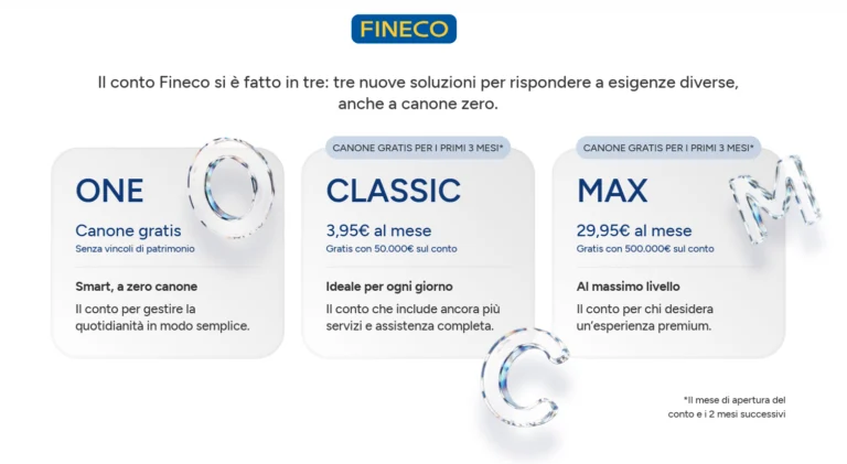 fineco nuovo conto corrernte