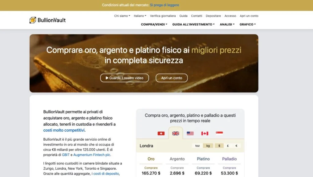 Bullion Vault nuovo