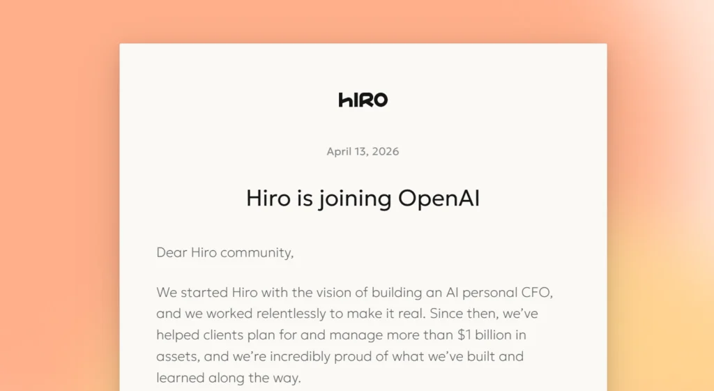 hiro fusione con openai comunicato