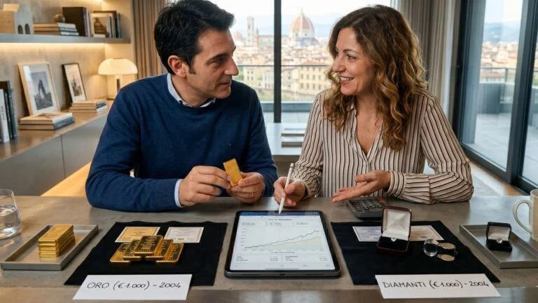 1.000€ in oro vs 1.000€ in diamanti
