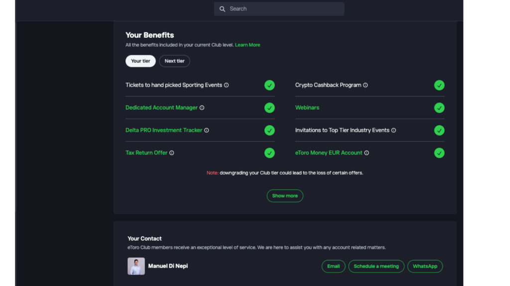 Benefit eToro