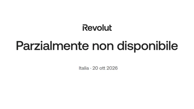 revolut down ottobre 2026