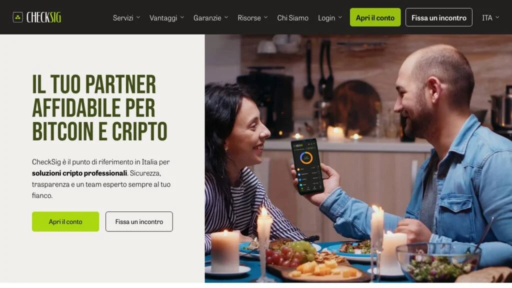 Schermata del sito di Checksig