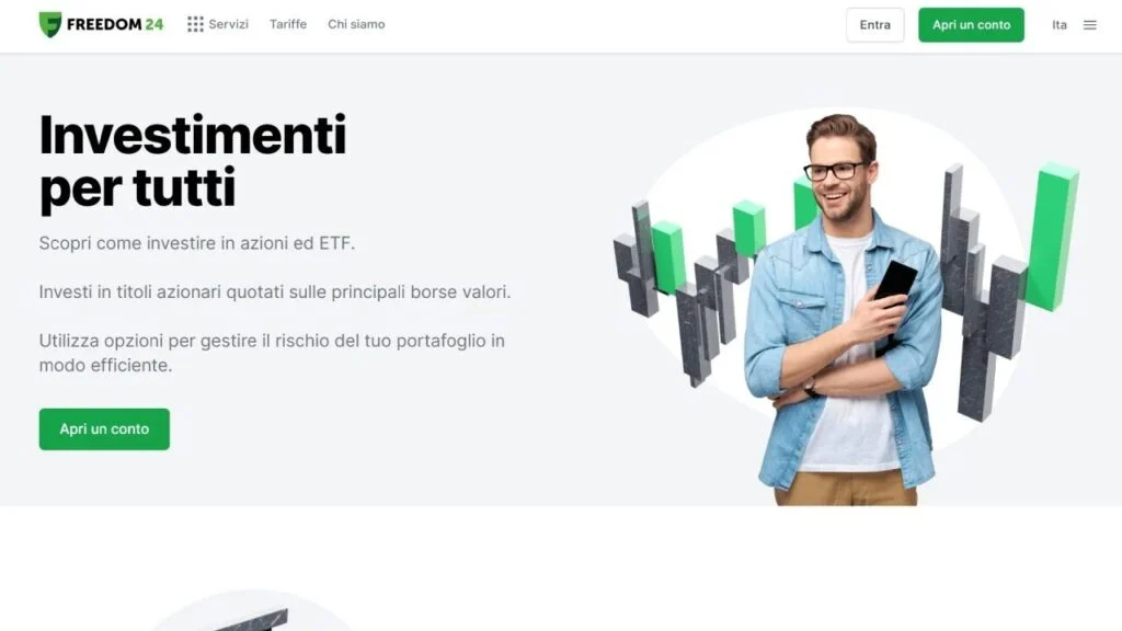 Schermata del sito di Freedom24