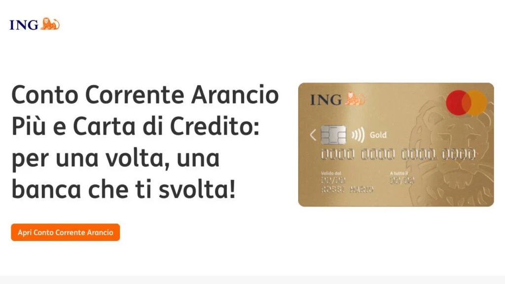 Schermata del sito di ING Prepagata